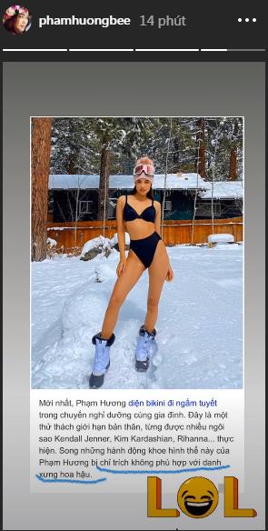 Bị chỉ trích không xứng đáng danh xưng Hoa hậu, Phạm Hương bật cười LOL!-3