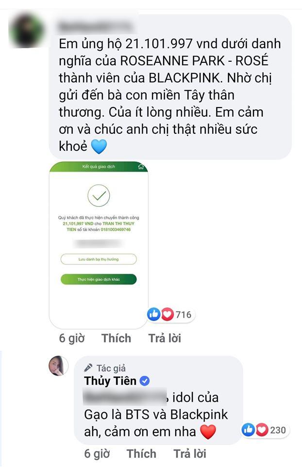 Fan Rosé chi mạnh ủng hộ miền Tây, Thủy Tiên tiết lộ bé Bánh Gạo thần tượng BTS và BLACKPINK-3