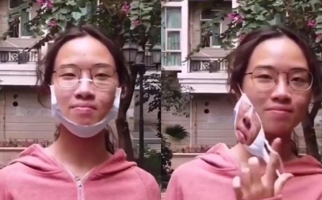 Đeo khẩu trang chống dịch nhưng sợ người quen không nhận ra, cô gái có cách xử lý khiến tất cả thán phục-1
