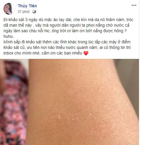 Trầy da tróc vẩy khảo sát hạn mặn, Thủy Tiên xót xa người nông dân đội nắng chờ nước về-3