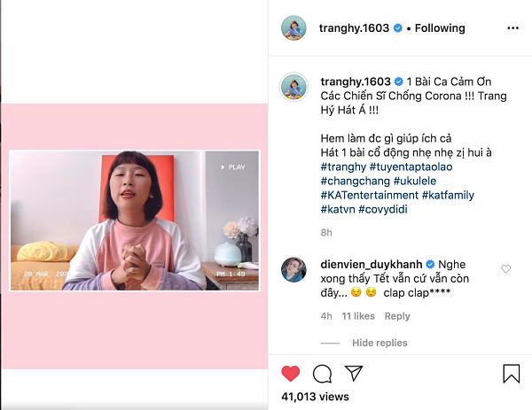 Trang Hý biến ca khúc ngày xuân thành phiên bản mới cổ vũ tinh thần chống dịch Covid-19-1