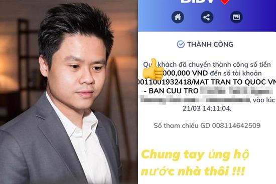 Sau phát ngôn vạ miệng, thiếu gia Phan Thành ủng hộ quỹ chống Covid-19 nhưng che số để tránh đàm tiếu