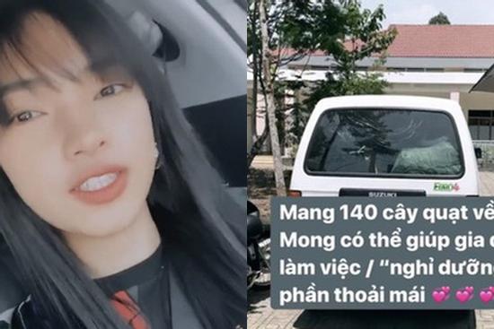 Châu Bùi tặng 140 cây quạt, 1000 chai nước rửa tay cho bệnh viện mình từng cách ly