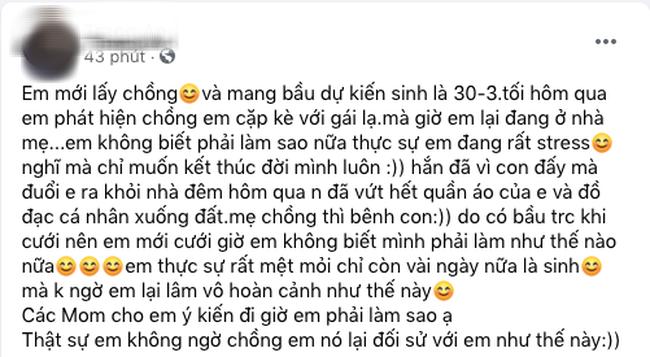 Trước sinh 1 tuần biết chồng ngoại tình, cô vợ lên mạng kêu cứu nhưng bị cư dân mạng chỉ ra lỗi sai-1
