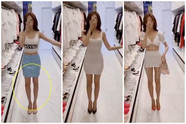 Xỏ giày ở tư thế bá đạo, Ngọc Trinh để lộ nội y kém duyên-7