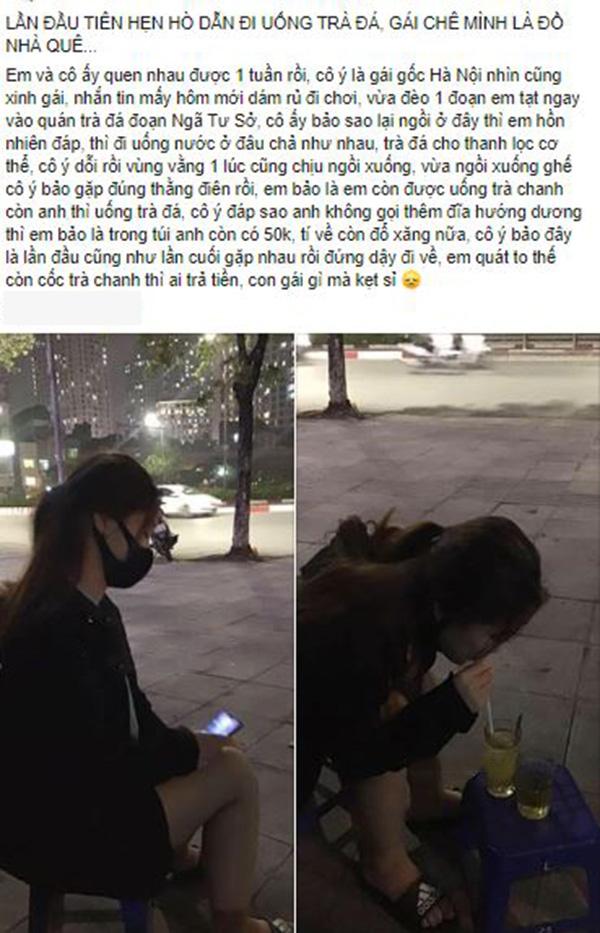 Lần đầu hẹn hò nhưng đưa bạn gái đi trà đá lại mang mỗi 50k, thanh niên bị dân mạng ném đá thậm tệ-1