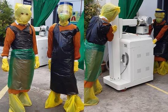 Thiếu vật tư y tế, đội ngũ y bác sĩ tự chế đồ bảo hộ từ túi nilon khiến triệu người xúc động