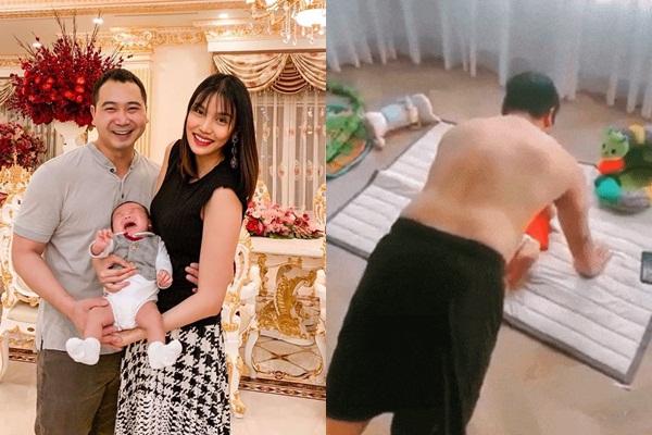 Lan Khuê tắm bồn cùng con trai, ngoại hình mẹ bỉm sữa đặc biệt gây chú ý-7