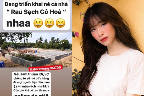 Đã ế show lại còn không bán được bất động sản, Hòa Minzy quyết định dùng đất trồng rau