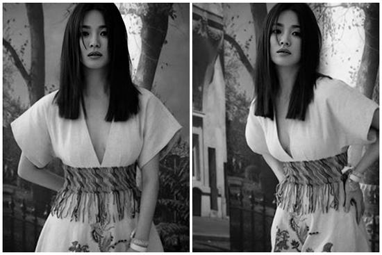 Lại thêm một lần 'hở' của Song Hye Kyo, hờ hững vòng 1 thôi cũng quá hot