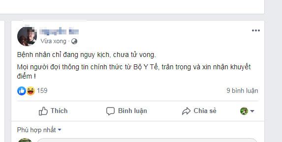 Bộ Y tế bác thông tin đang lan truyền sai sự thật về 1 bệnh nhân tử vong vì nhiễm Covid-19-2