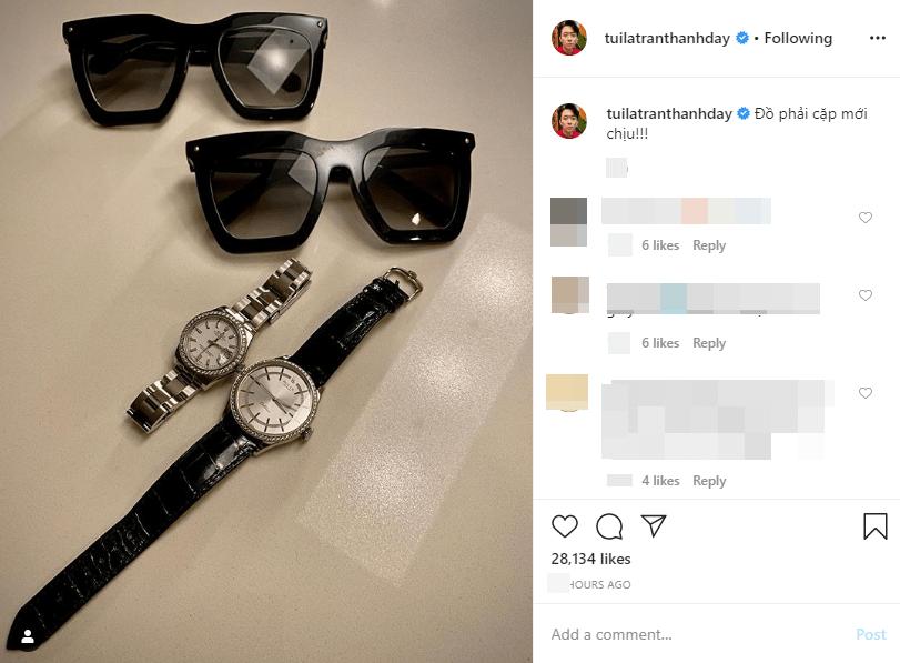 Chẳng cần lễ lộc gì, Trấn Thành vẫn sắm bộ đôi kính, đồng hồ nửa tỉ chiều chuộng bà xã-1