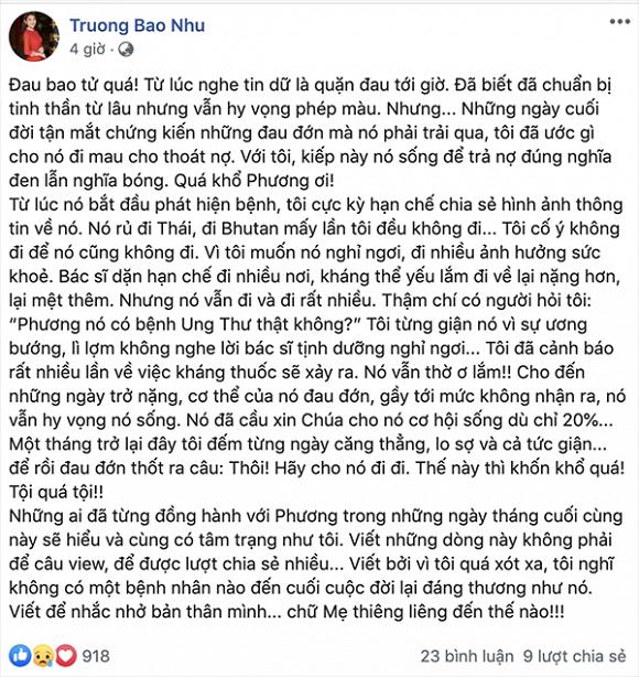 Bạn thân nói về Mai Phương: Không có một bệnh nhân nào đến cuối cuộc đời lại đáng thương như nó-1