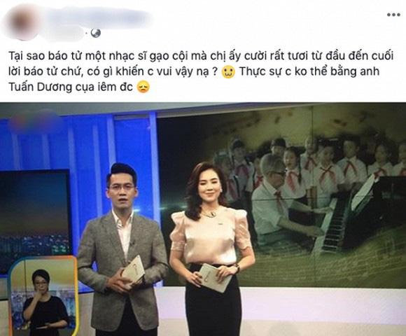 MC Mai Ngọc bị chỉ trích vì biểu cảm tươi cười khi báo tin nhạc sĩ Phong Nhã qua đời trên sóng truyền hình và sự tranh cãi của dân mạng-3