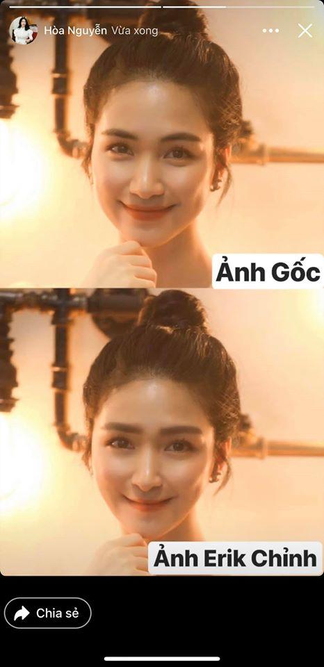 Erik khoe trình photoshop cao tay hơn nhưng ảnh của Hòa Minzy lại là lời phủ nhận đau đớn-1