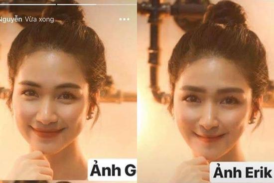 Nhờ Erik photoshop gương mặt, Hòa Minzy điêu đứng vì 'lợn lành thành lợn què'