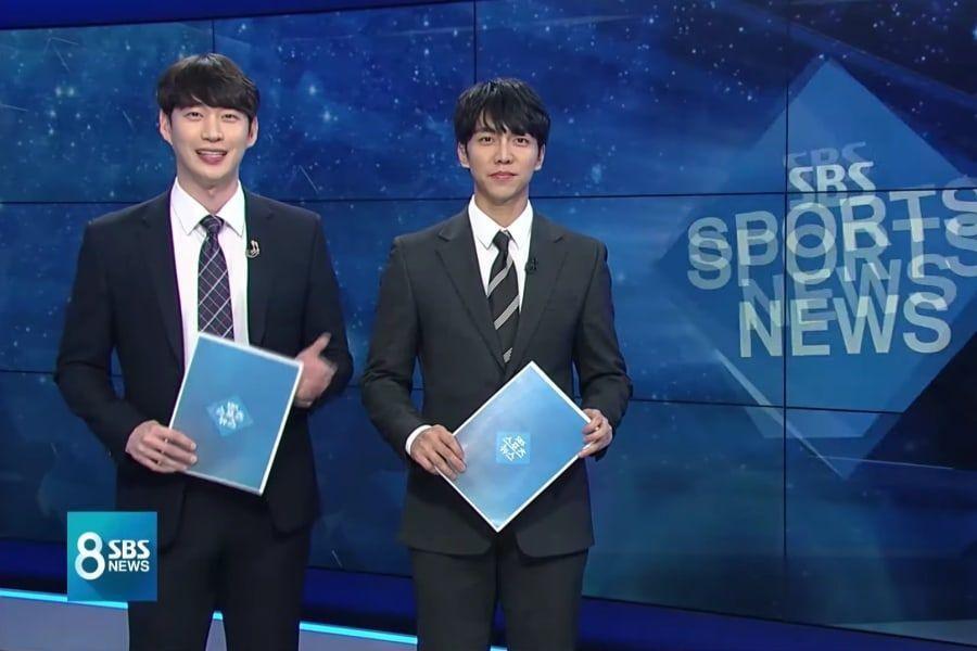 Lee Seung Gi gây bất ngờ cho khán giả khi xuất hiện trên bảng tin thời sự đài SBS - “8 O’Clock News” vào tối 30/3. Nam diễn viên xuất hiện vào cuối chương trình thời sự với chuyên mục thể thao.