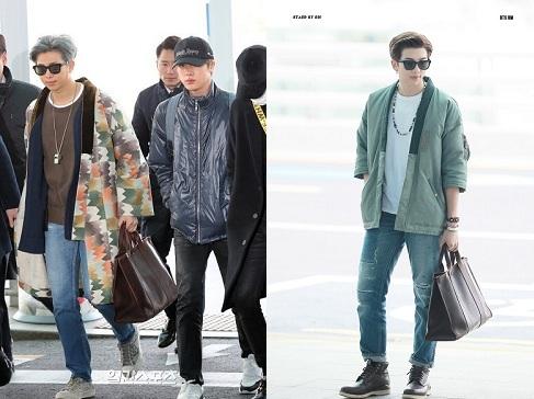 BTS thể hiện gu thời trang nơi phi trường: Đẳng cấp diện túi hàng hiệu đắt xắt ra miếng-12