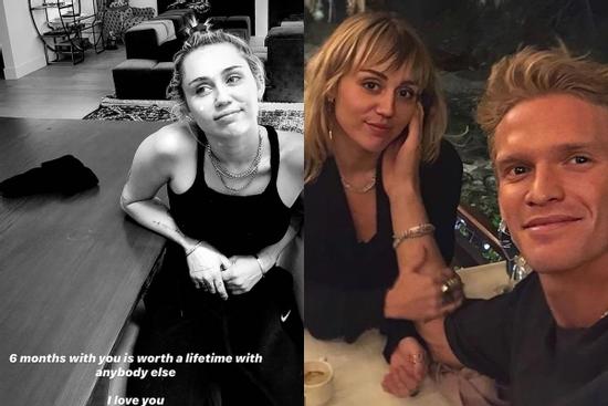 Bạn trai kỷ niệm 6 tháng yêu Miley Cyrus