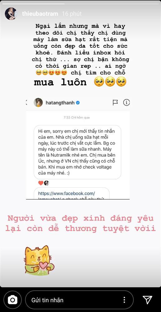 Thiều Bảo Trâm hào hứng khi được Tăng Thanh Hà rep tin nhắn tư vấn tận tình-1