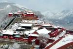 Tuyệt cảnh Ngũ Đài sơn trong tuyết phủ trắng xóa ở Trung Quốc