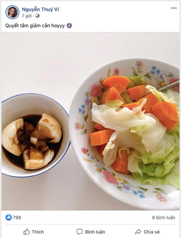 Hô to quyết tâm giảm cân, Thuý Vi mới ở nhà tránh dịch một thời gian đã lại phát tướng?-1
