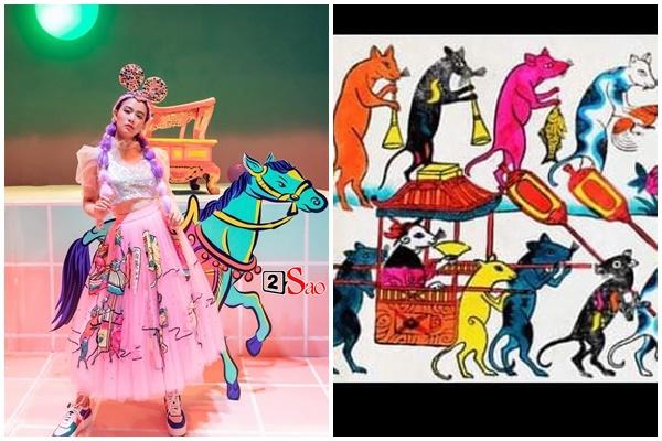 Chết cười trước cách Hoàng Ku tạo ra chiếc đầm độc đáo cho Hoàng Thùy Linh trong MV Kẻ cắp gặp bà già-9