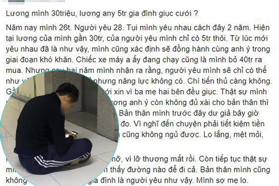 Lương 30 triệu, cô gái trăn trở có nên yêu và lấy người đàn ông lương 5 triệu làm hội chị em tranh cãi