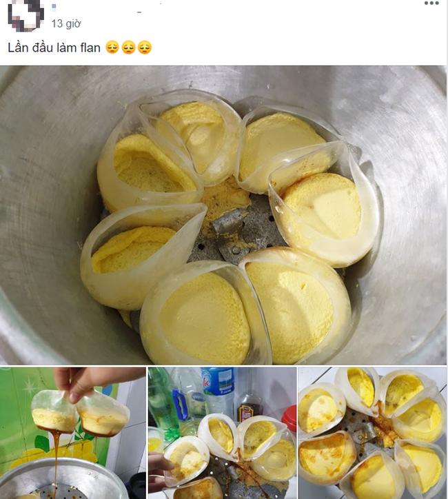 Lần đầu trổ tài làm bánh Flan, cô gái gục ngã ngay khi nhìn thấy kết quả-1