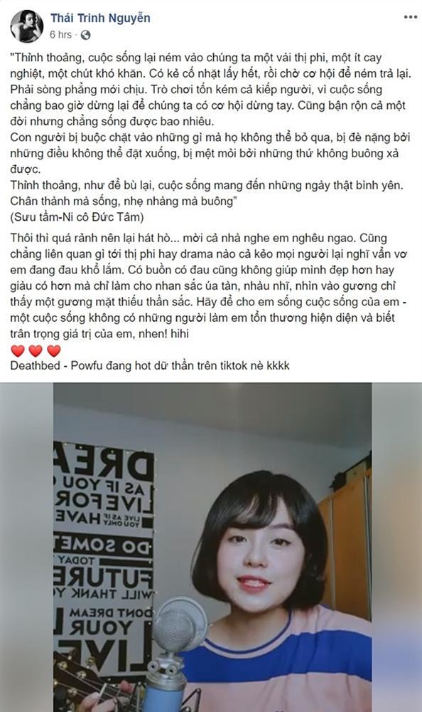 Sau ồn ào với Quang Đăng, Thái Trinh ẩn ý chân thành mà sống, nhẹ nhàng mà buông-1