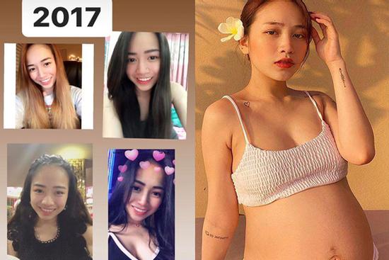 Con gái đại gia Minh Nhựa khoe hành trình nhan sắc 4 năm, đỉnh cao nhất là lúc mang bầu