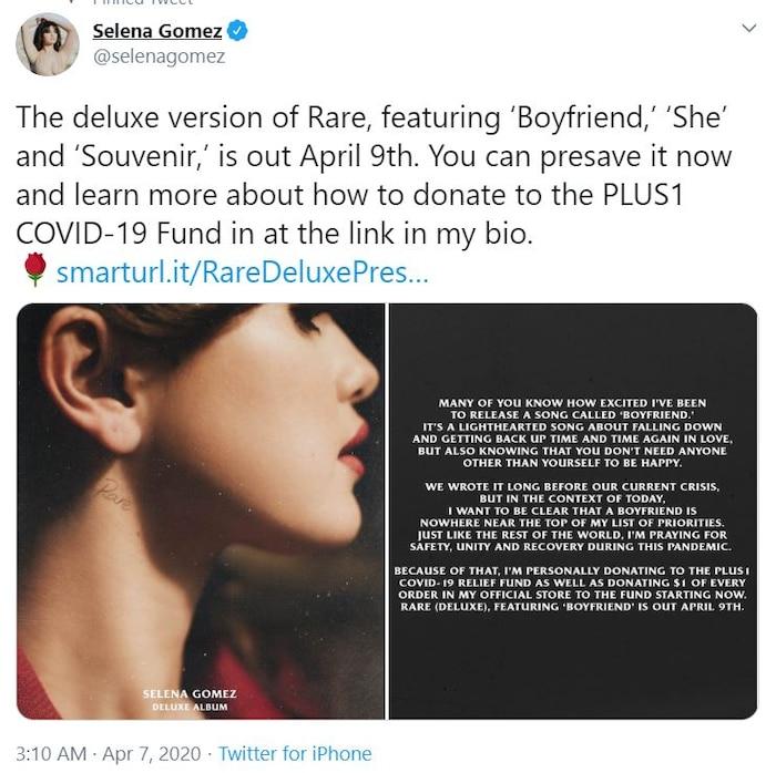 Selena Gomez phát hành liên tiếp 3 ca khúc mới vào ngày 9/4, album Rare sẽ trỗi dậy trên bảng vàng Billboard?-2