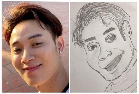 CƯỜI XỈU: Fan vẽ tranh tặng Trúc Nhân nhưng họa mặt cực giống Lê Dương Bảo Lâm-1