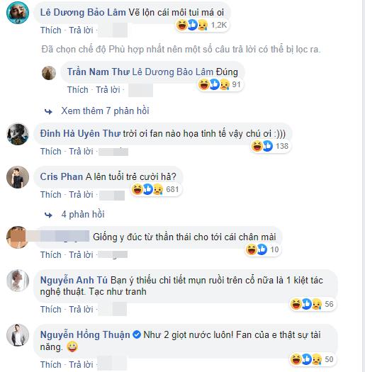 CƯỜI XỈU: Fan vẽ tranh tặng Trúc Nhân nhưng họa mặt cực giống Lê Dương Bảo Lâm-2