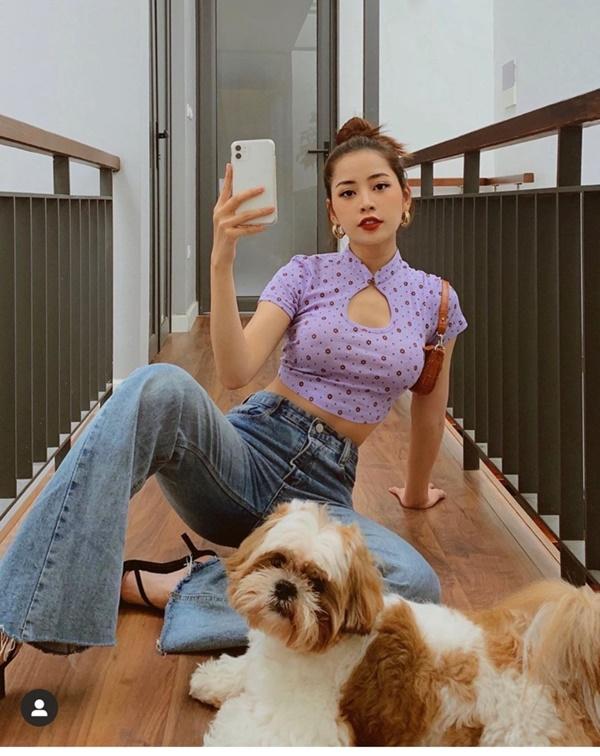 Chi Pu chia sẻ ảnh chụp cùng cún cưng, nhớ khoảng thời gian được bận rộn vì công việc.