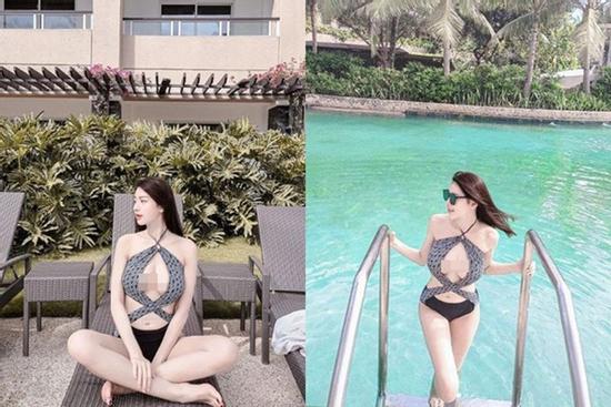 Diện bikini chật căng để lộ vòng một 'cả mét', cô gái khiến dân mạng thi nhau săn lùng