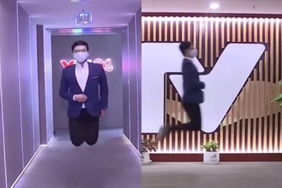 Nam MC của VTV 'đu trend' nhảy trên không cực hài khi dẫn 'Chuyện động 24h'