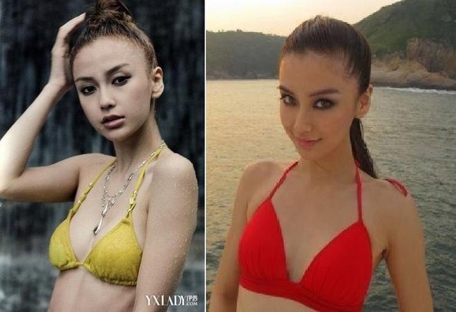 Ảnh mặc áo tắm thời mới vào nghề của Angelababy-4