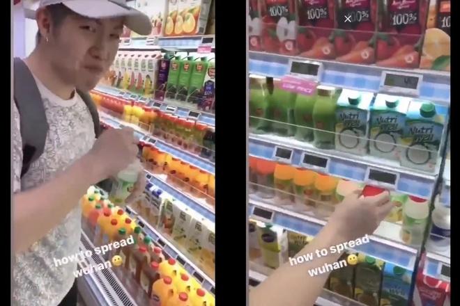 Hai người uống trộm nước trong siêu thị, dọa lan truyền virus Vũ Hán-1