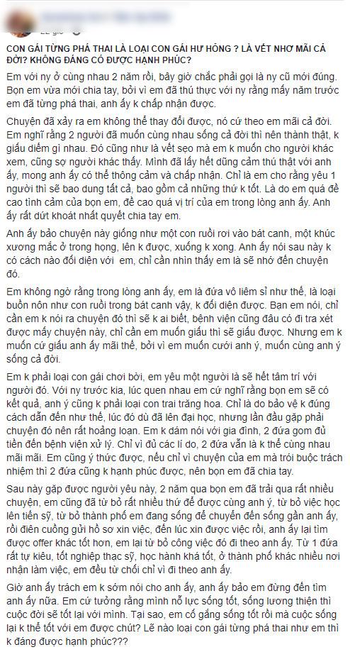 Tiết lộ vết nhơ trong quá khứ, cô gái bị bạn trai hứa hẹn trăm năm quyết bỏ: 2 năm còn khó, trăm năm làm gì?-1
