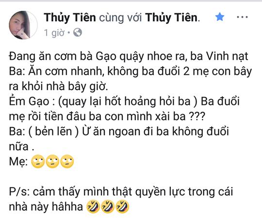 Lỡ miệng dọa con gái, Công Vinh giật nảy khi bị con phản đòn-1