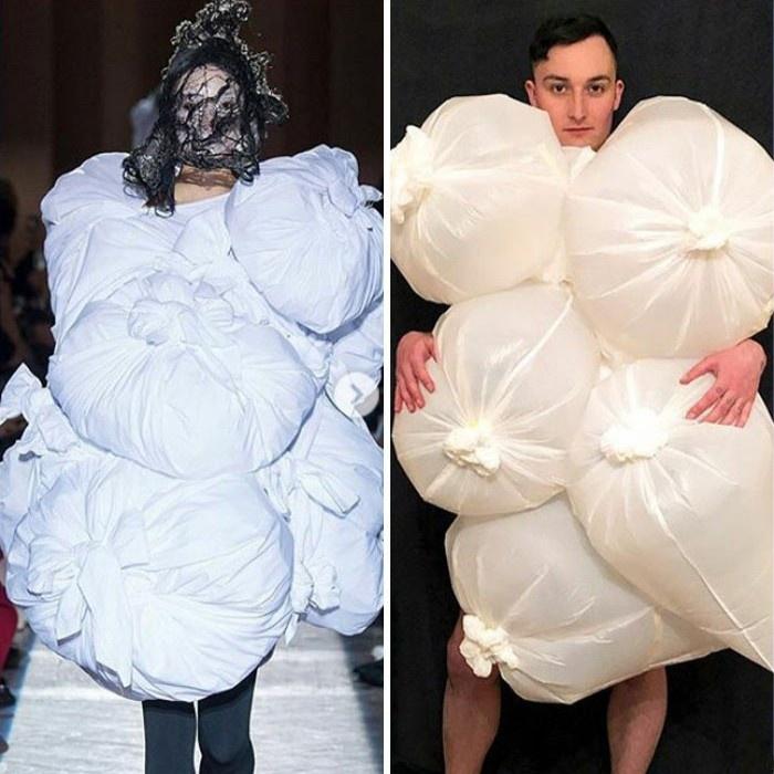 Dân mạng rộ mốt chế thiết kế nổi tiếng, biến nhà thành sàn catwalk-1