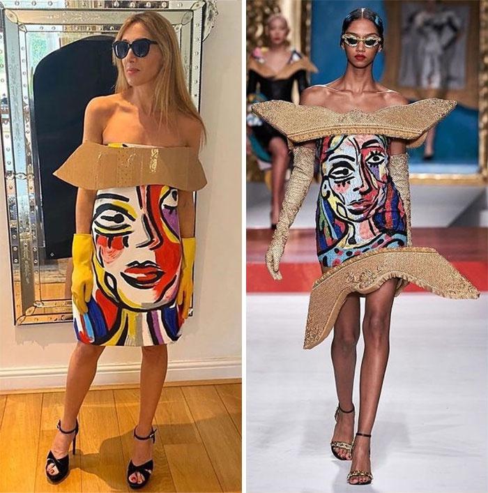 Dân mạng rộ mốt chế thiết kế nổi tiếng, biến nhà thành sàn catwalk-6