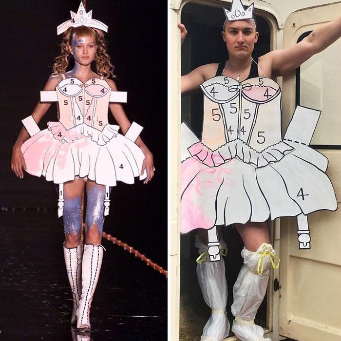 Dân mạng rộ mốt chế thiết kế nổi tiếng, biến nhà thành sàn catwalk-8