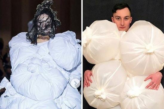 Dân mạng rộ mốt chế thiết kế nổi tiếng, biến nhà thành sàn catwalk