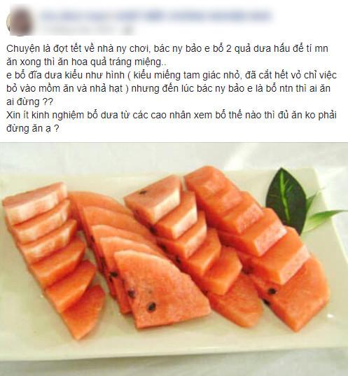 Về ra mắt, cô gái bổ dưa hấu hợp tình hợp lý vẫn bị bác người yêu chê bai, hội chị em gợi ý cách đáp trả sâu cay-1