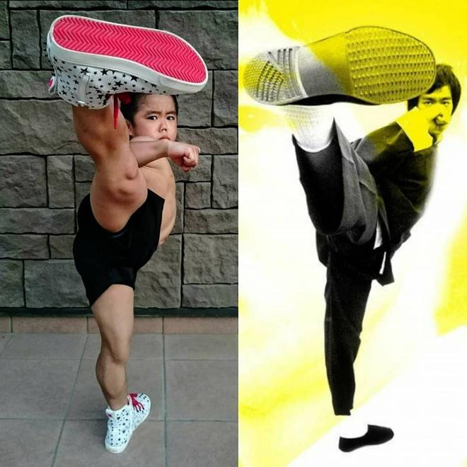 Lý Tiểu Long nhí 9 tuổi có cơ bắp rắn chắc nhờ kiên trì khổ luyện-8