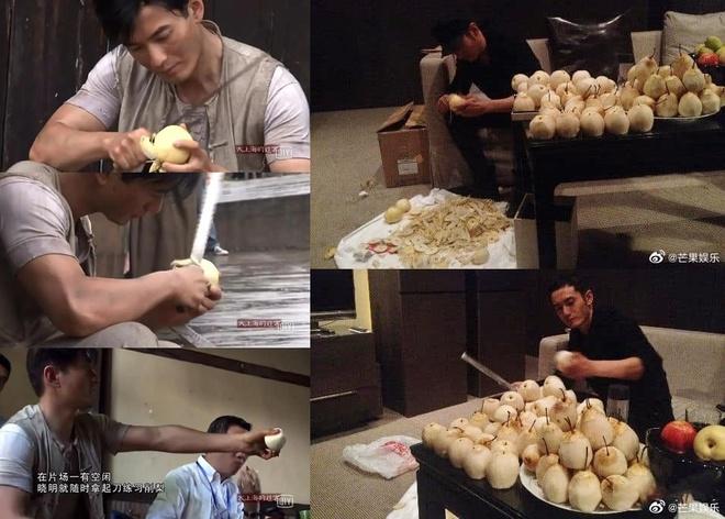 Huỳnh Hiểu Minh luyện gọt 2.000 quả lê cho 6 giây lên hình-1