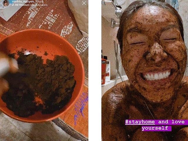 Bị kẹt ở đảo Bali vì dịch Covid-19, Minh Tú chia sẻ bài tập ở nhà với balo, tự làm đẹp với bột cafe-1