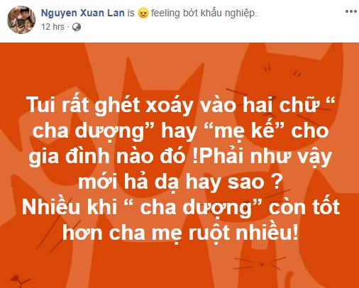 Xuân Lan khó chịu khi danh xưng cha dượng, mẹ kế bị người đời mỉa mai-1